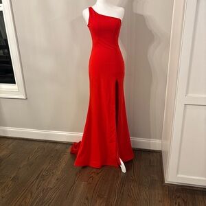 Darling Vibrant Red One-Shoulder Dress
